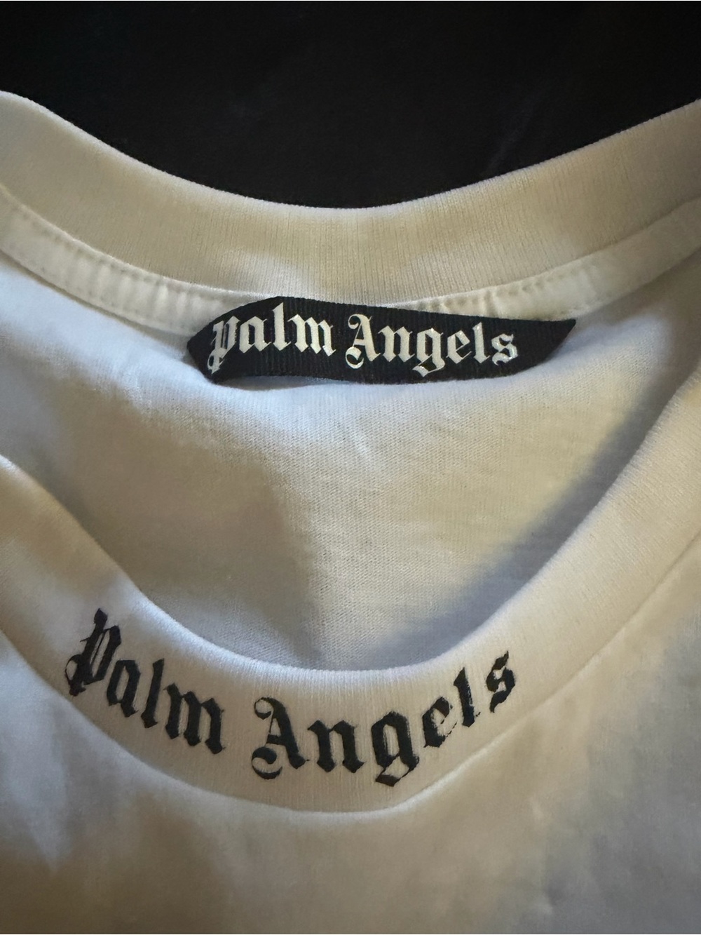 Palm Angels White Crew Neck T-Shirt - Picture 2 of 8